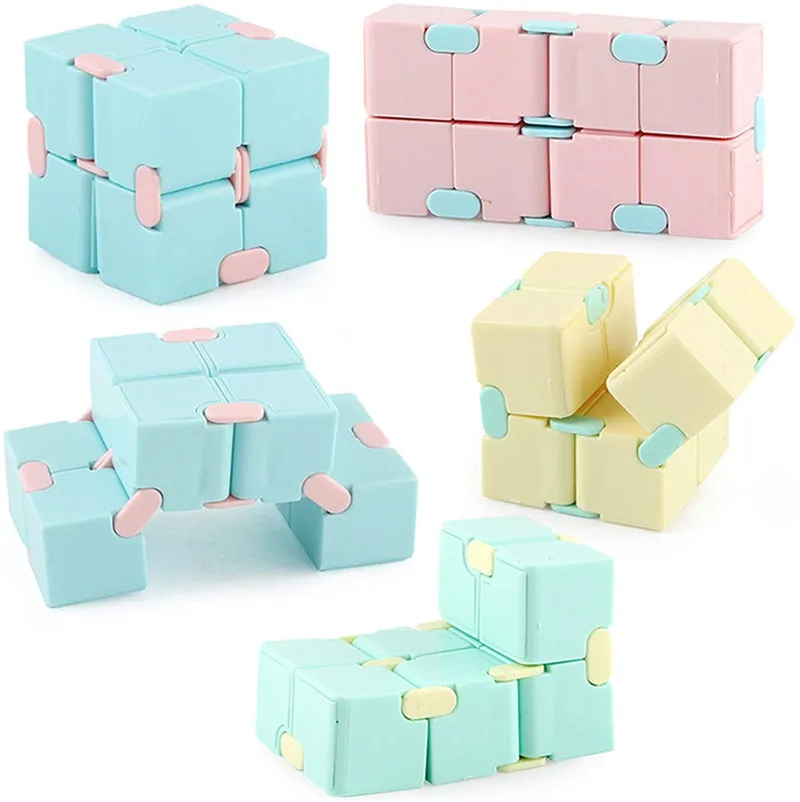 
2021 Cube Fidget Toys, Decompressure Stress Relief Mini Plastic Depressurize Magic Cube Finger Fidget Toys 