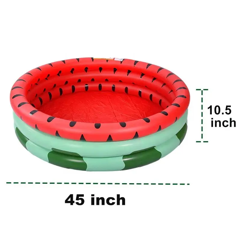 Inflatable Pool Float Manufacture Round Inflatable Outdoor Kids Swimming and Wading Watermelon Pool for Ages 2 and Up