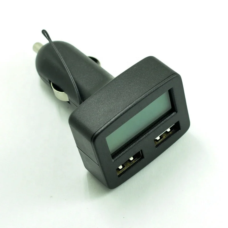 5 in 1 3A Dual USB Car Phone Charger DC 5V Car Phone USB Charger LCD Display Temperature voltage current Meter 12V 24V Vo