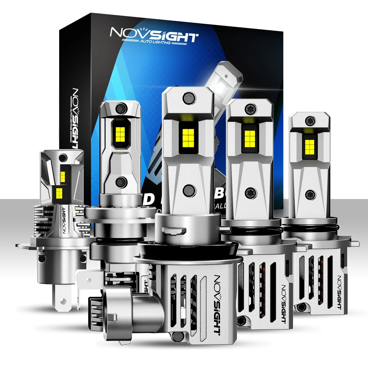 Novsight 80 Вт 18000LM 6500K IP68 Canbus H1 H3 H4 H11 9005 9006 H7 автомобильная светодиодная фара автомобильная система освещения