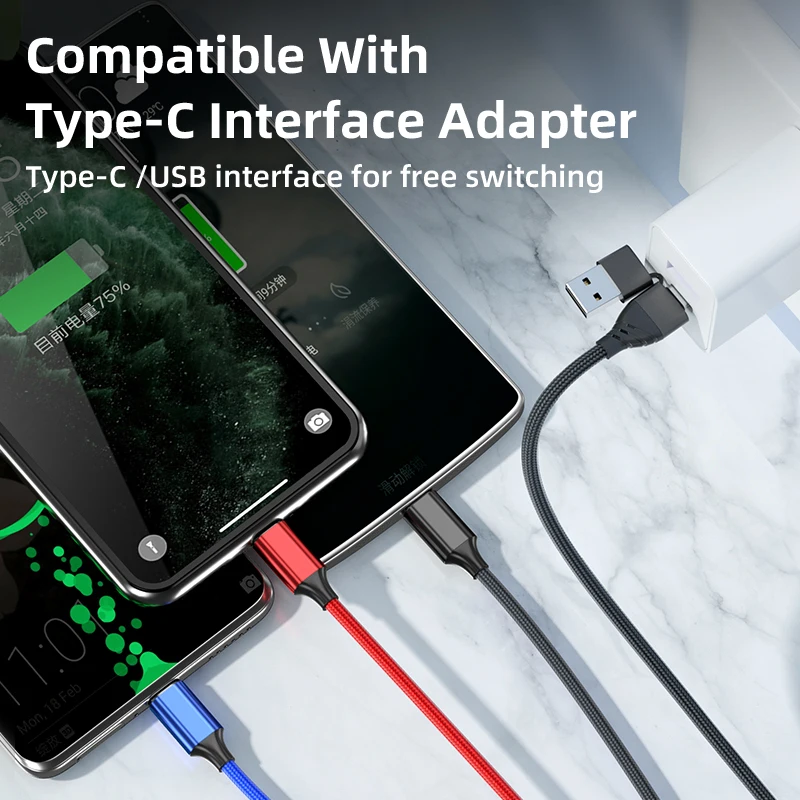  2021 Новый 6 в 1 USB-кабель для зарядки Type C кабель Micro USB телефонный iPhone Samsung