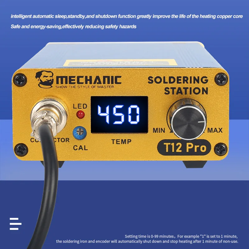 Mechanic T12 Pro Soldering Station Fast Heating Thermostatic 72W Soldering Iron For Motherboard Bga PCB Repair