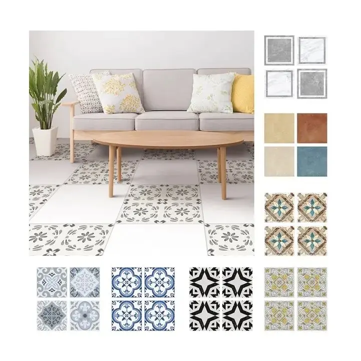 Personnalises Logo Floor Bathroom Tiles Stickers Waterproof for WC Washing Machine And Dryer Kitchen Living Room Bathroom