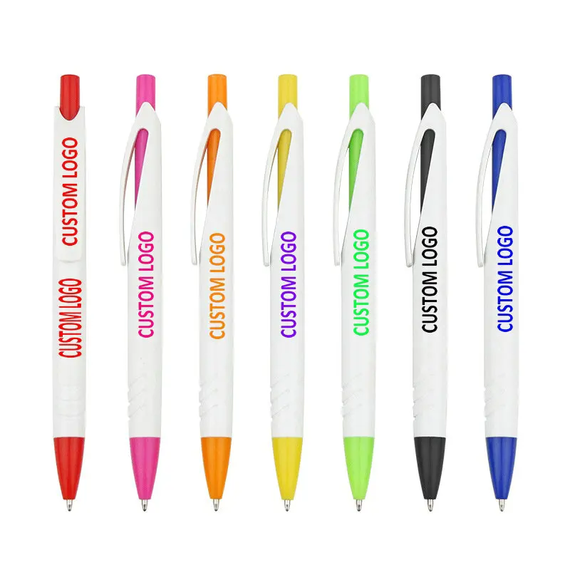 Inexpensive Personalized White  plastic promotional Ball Pen-Cheap Wholesale custom logo Pens From China