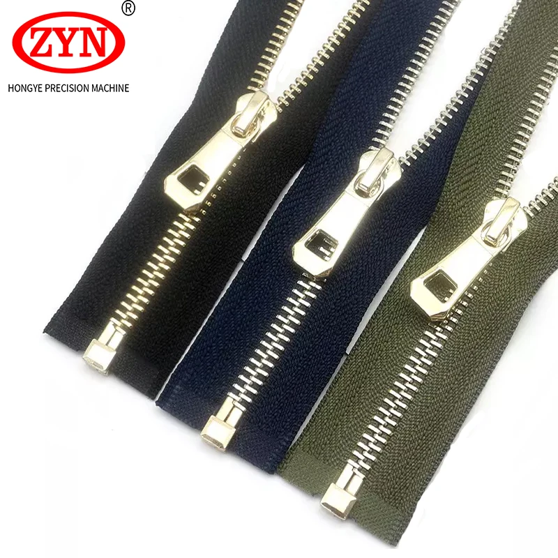 Custom high-quality fashion long chain personalized metal stainless steel zipper