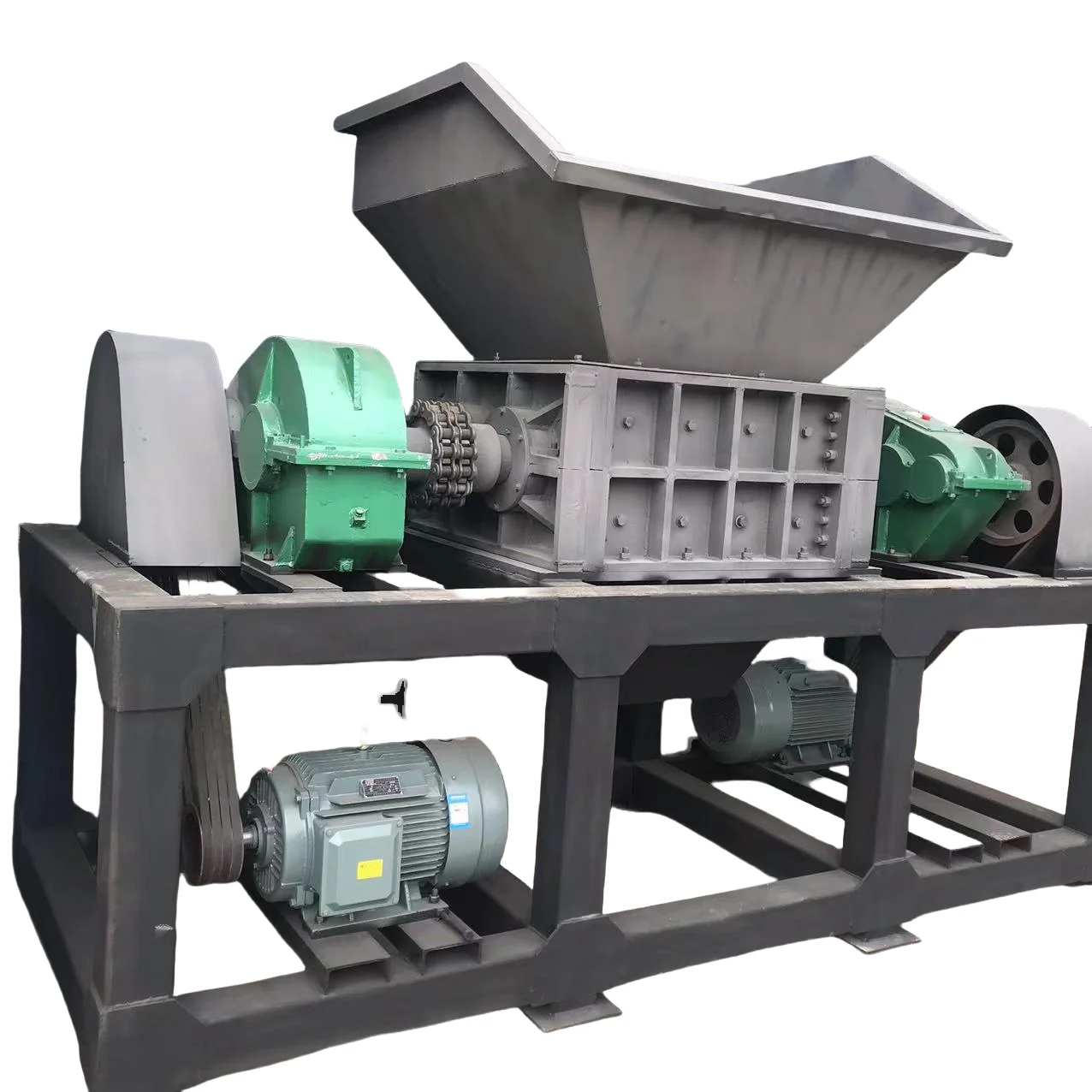 Scrap Bicycle Tram Plastic Biaxial Shredder Production Of 8 To 8 Tons 1500 Type Metal Crusher Factory Acquisition Machine