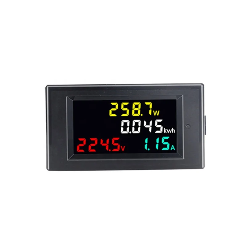 AC Power Meter AC40-300V 100A Voltage Current Color LCD Display Panel Digital Voltmeter Ammeter Watt Active Power Energy Monitor