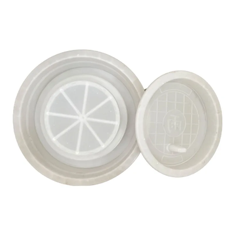 Plastic Mould Set of cover and pedestal for Round Manhole in the neighborhood 20cm Diameter*4