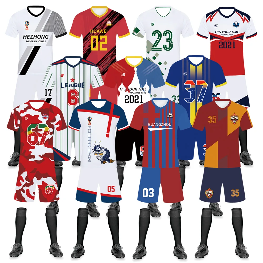 2022 Soccer Jersey Latest Design Top Thai Quality Soccer Uniform Jersey Custom Popular Club Football Shirt