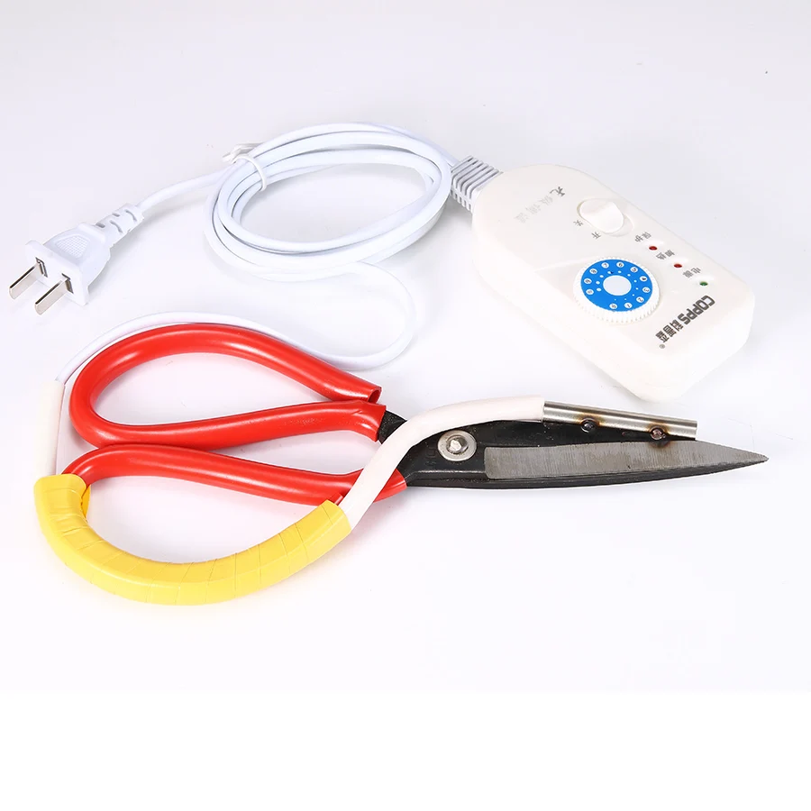 
Factory professional safe durable and easy to cut fabric heating scissors 