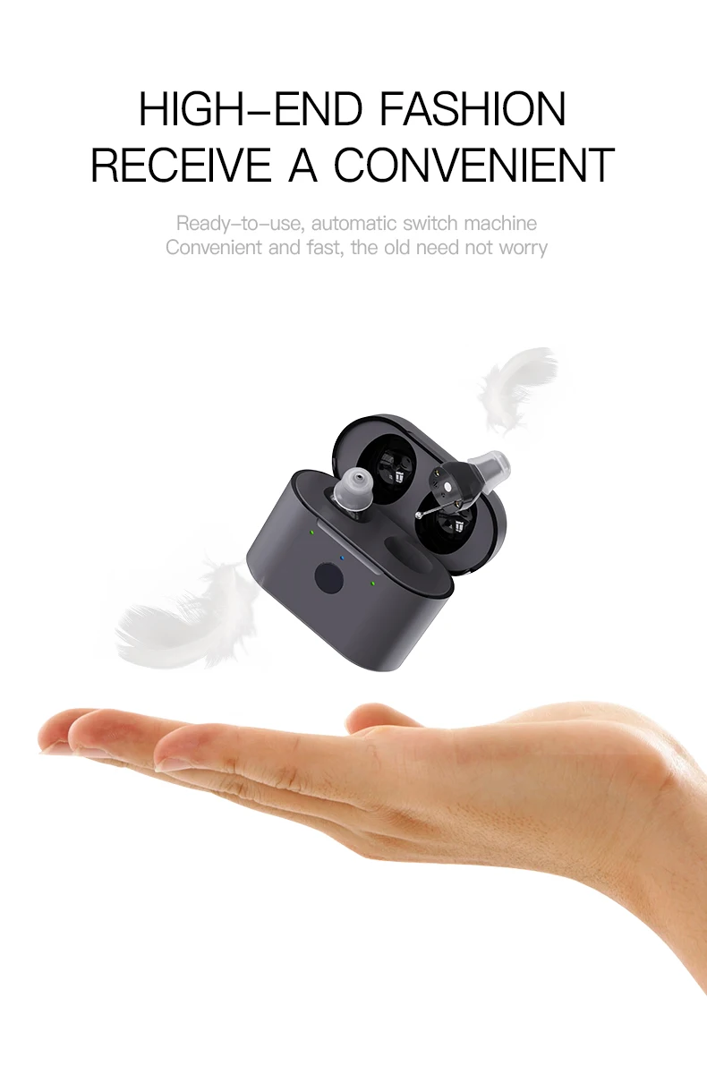 Hot Sale Promotion CIC Hearing Aid Headset Products Rechargeable Amplifier CIC Hearing Aid For Deafness Senior