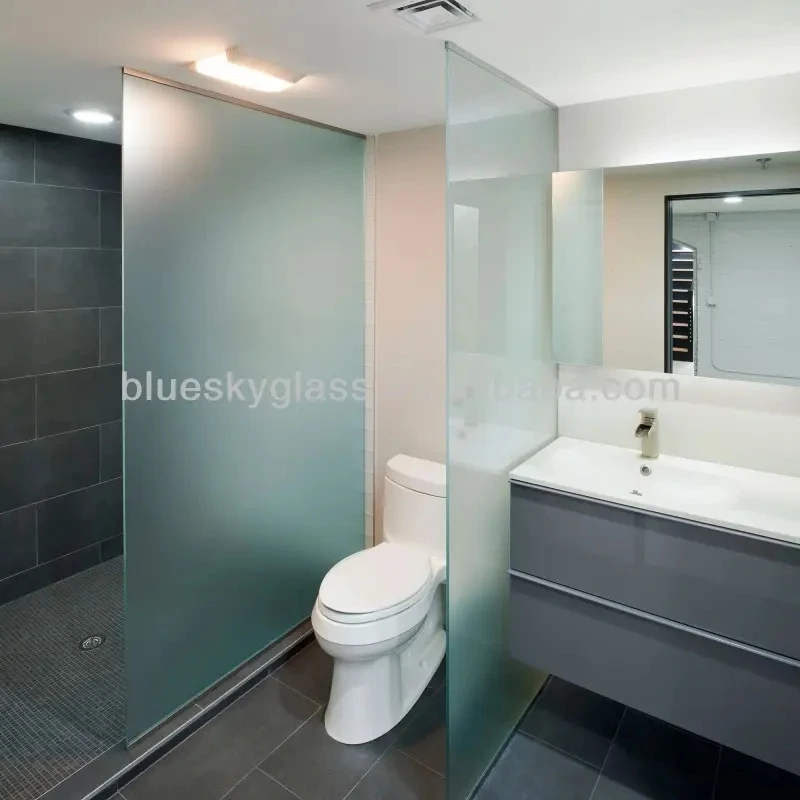 Factory Supplied 3mm-19mm Thick Frosted Milky White Aicd Etched Glass