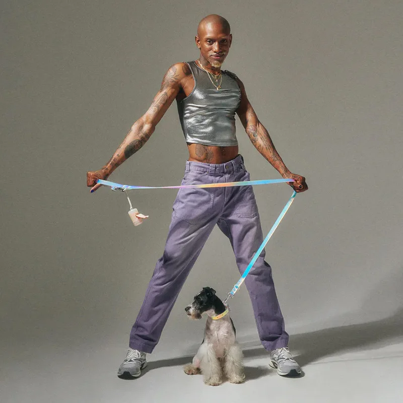 Hot Sales Dazzling Holographic Transparent Reflective Custom Waterproof Dog Collar and Leash Set