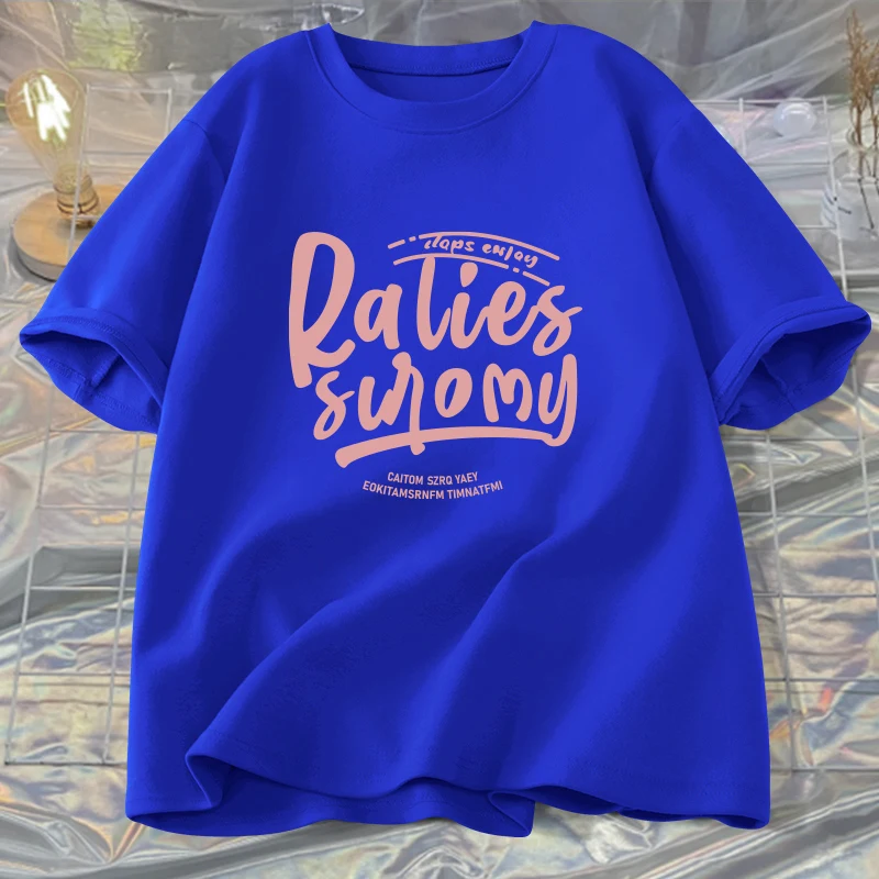 T-shirts for Girl Children Jersey Short Sleeve OEM Service Custom Label Print Single Jersey 100% Cotton Plain Dyed Smart Casual
