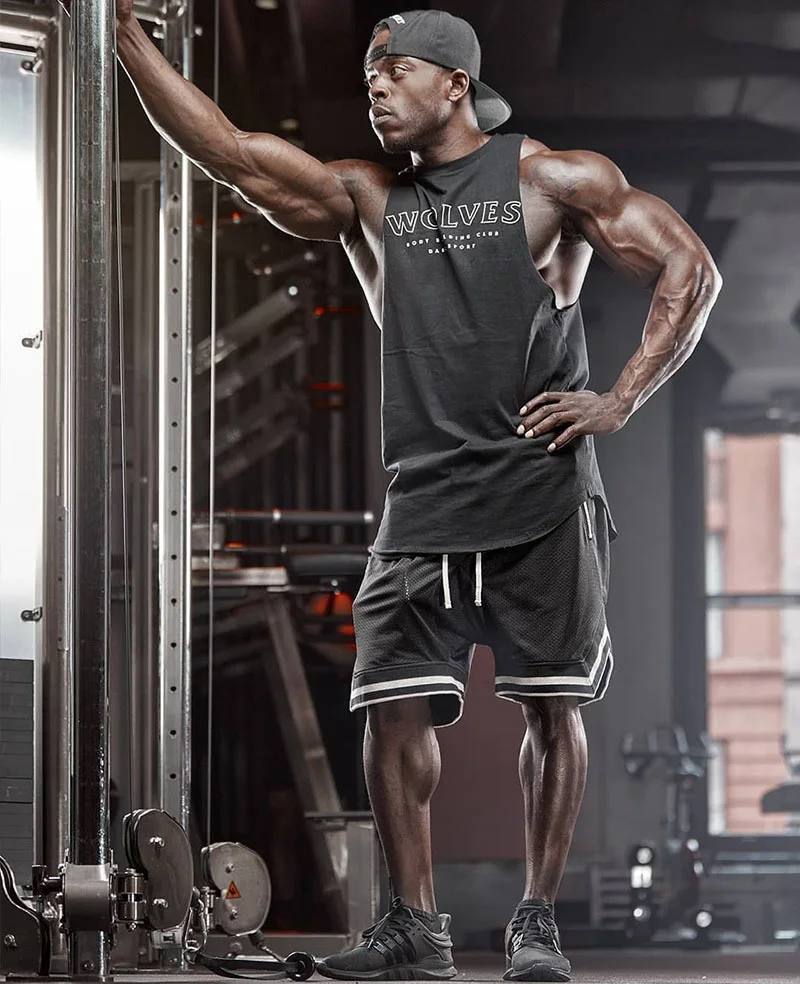 Оптовая продажа, мужские спортивные хлопковые повседневные короткие штаны на шнуровке, большие размеры, одежда для спортзала, Короткие