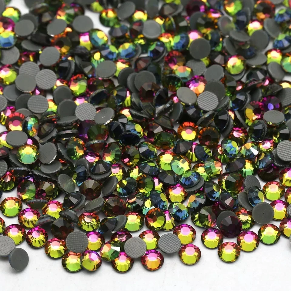 Good  SS20 Hotfix Glass Rhinestones Rainbow color Flatback Rhinestone for Clothes Decorations DIY Bag Garment