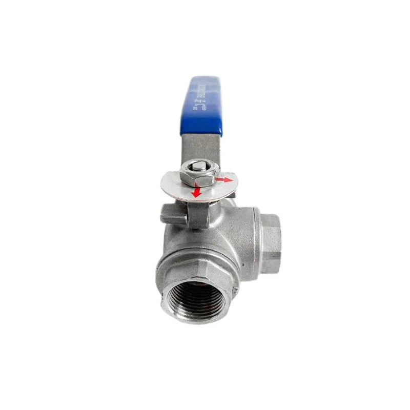 L-Type T-Type 3-Way Manual Control Valve Stainless Steel Female Three-Way Ball Valve