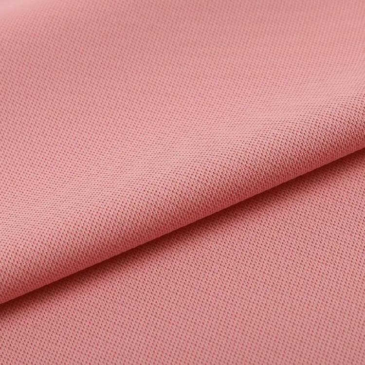Eco-friendly GRS 100% Polyester Pique Fabric Bangladesh Mesh Yarn Fabric For Men Polo Shirt Clothing