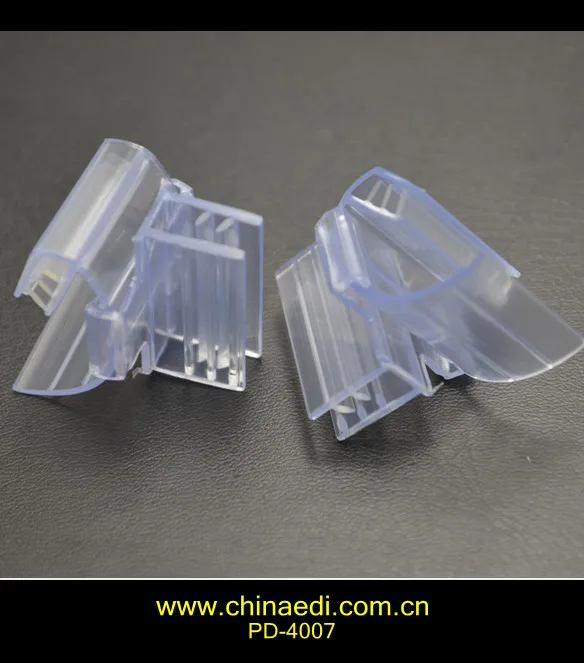 Multi-Position Fast Gripz II transparent plastic pvc shelf price label holder supermarket Sign Label Holder