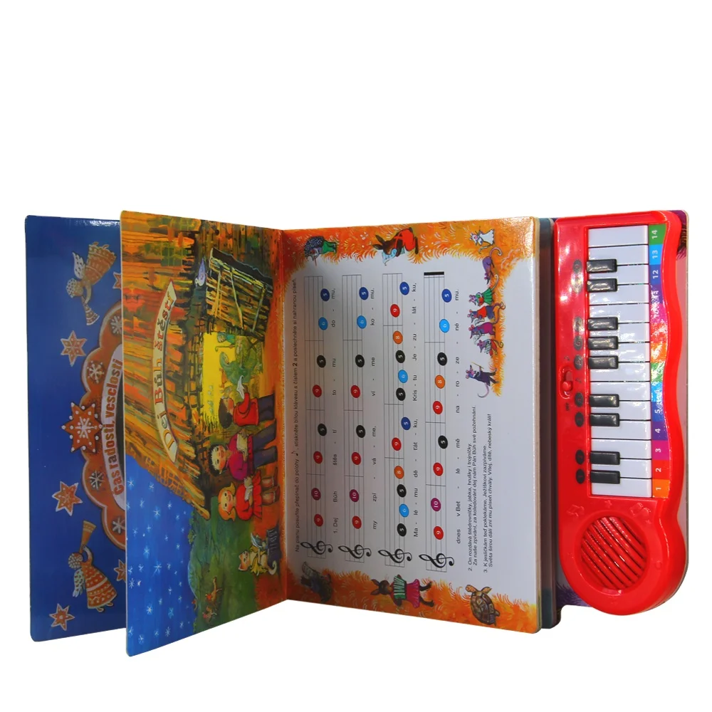 Children Interactive board book kids children baby Sound Book Piano Music Board Book with Nursery Rhymes