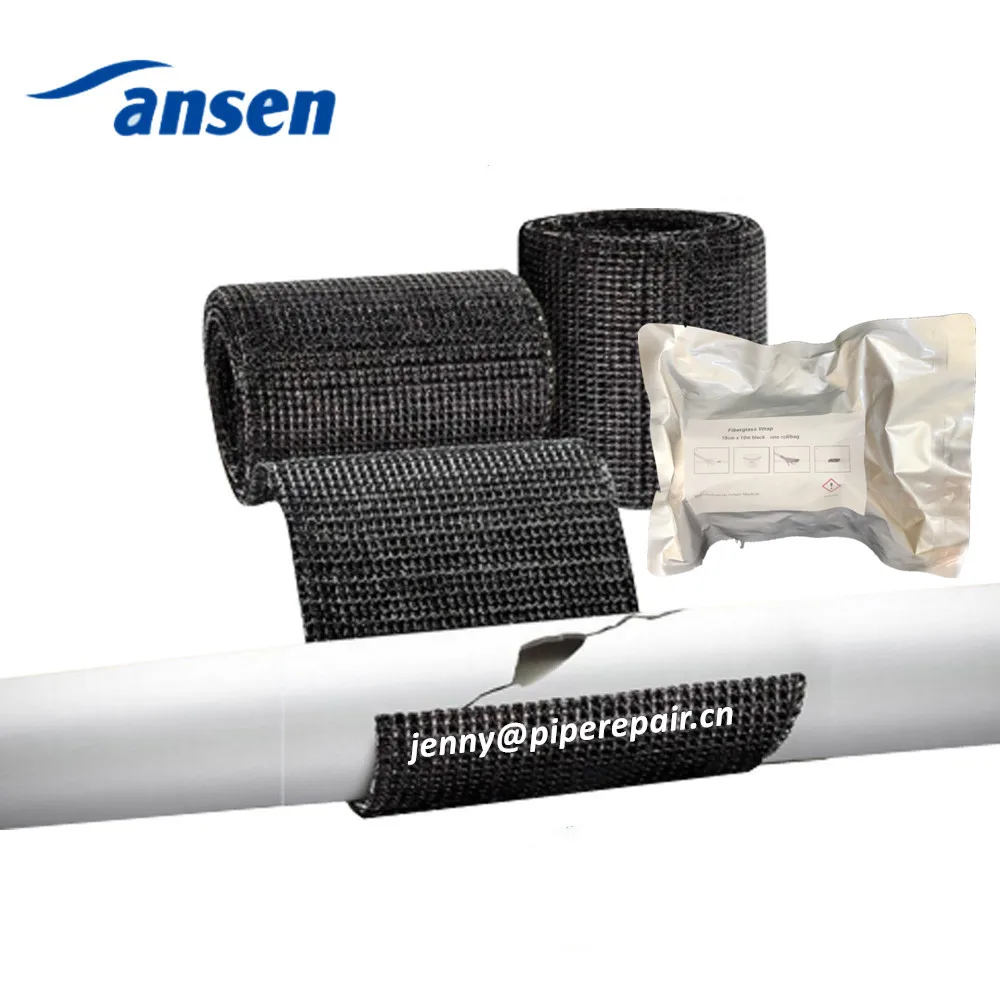 Plumber materials Industrial Fiberglass Fix Tape Water Activated Fiberglass Fix  Pipe Repair Bandage With Putty