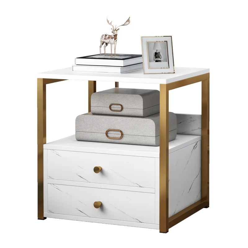 Легко собирающийся студийный фото по индивидуальному заказу современные деревянные прикроватные ящики черный стеклянный столик для спальни