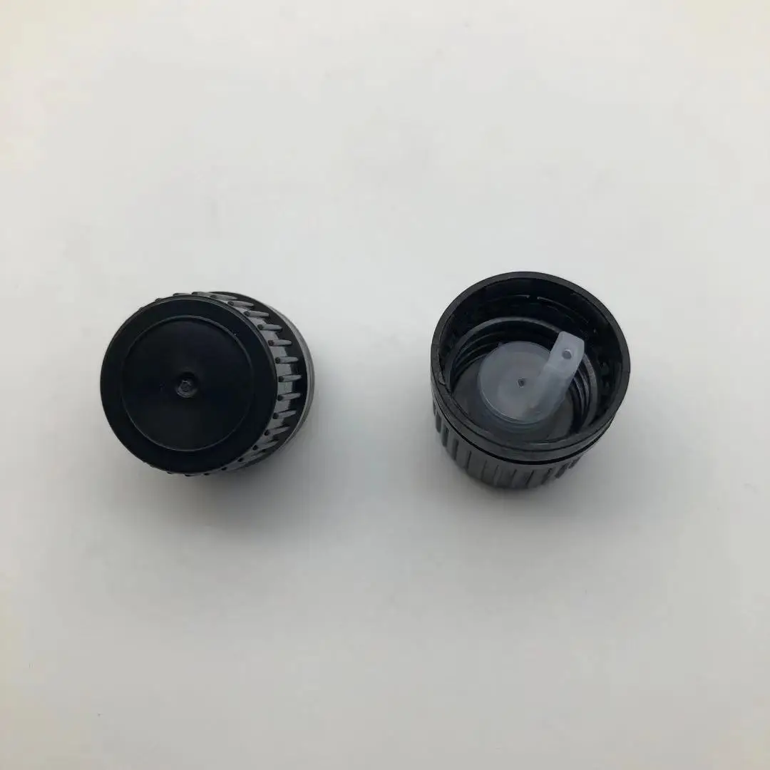 18mm Black Tamper Evident Dropper Cap,euro dropper black tamper evident cap for essential oil aromatherapy cosmetic containers