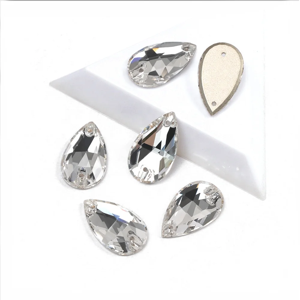 6A Quality Grade Clear Color Flat Back Rhinestones Sew on  Rhinestones Crystal