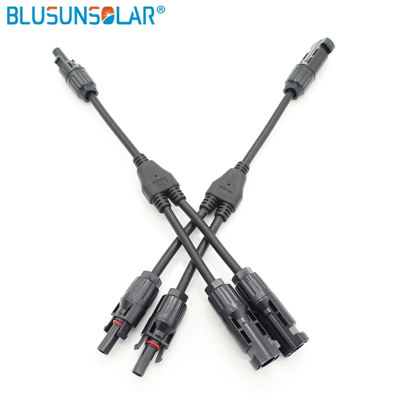 TUV Approved IP67 Waterproof Solar Cable Connector Solar  Wire Splitter 4 to 1 Y Branch Connector Solar Panel Cable Extension