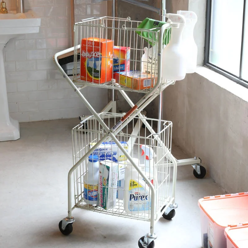 The 2024 Popular Product Rolling Laundry Cart Cage Trolley with Wheels
