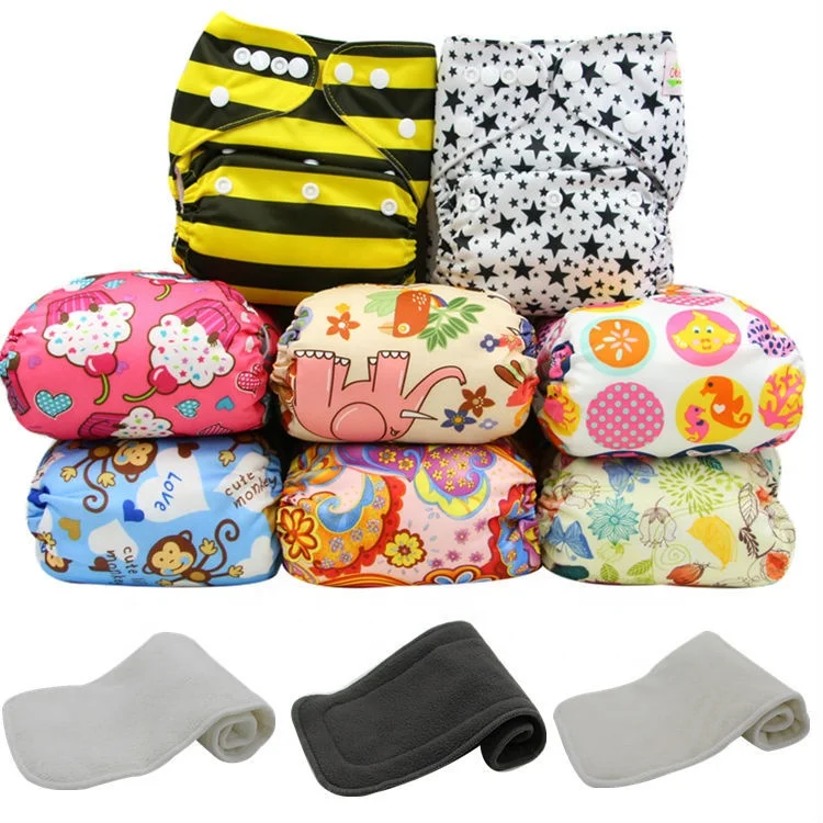 Ohbabyka Solid PUL Baby Cloth Diapers Reusable Washable Nappy Wholesale Prefold Cloth Diapers