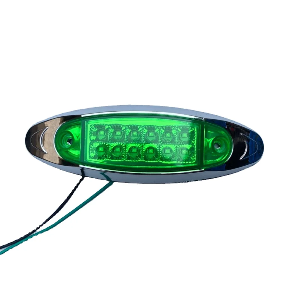 Auto lighting system Bus LED Side Lamp bus 24v side marker lamp black or chrome for Truck Trailer Lorry WJC-Z-005