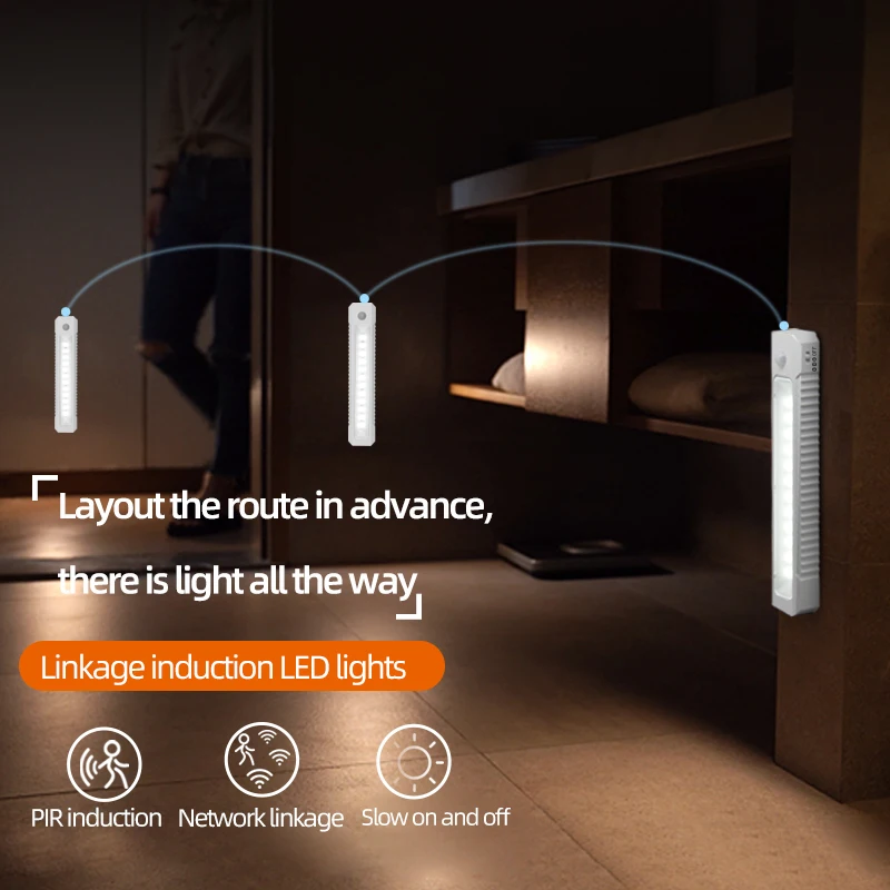 Wholesale PIR Motion Sensor Night Cabinet Lights smart home Lamp Motion Sensor LED Lights