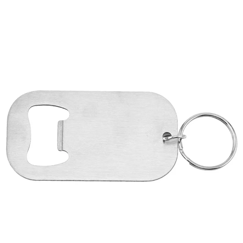 Factory Wholesale Customized Logo Metal Can Opener Key chain Promotion Sublimation Blanks Stainless Steel Keychain Bottle Opener