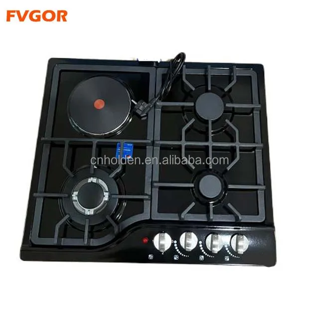 Hot sell gas stove gas electric burner stainless steel panel brass valve auto flame out built in gas stove