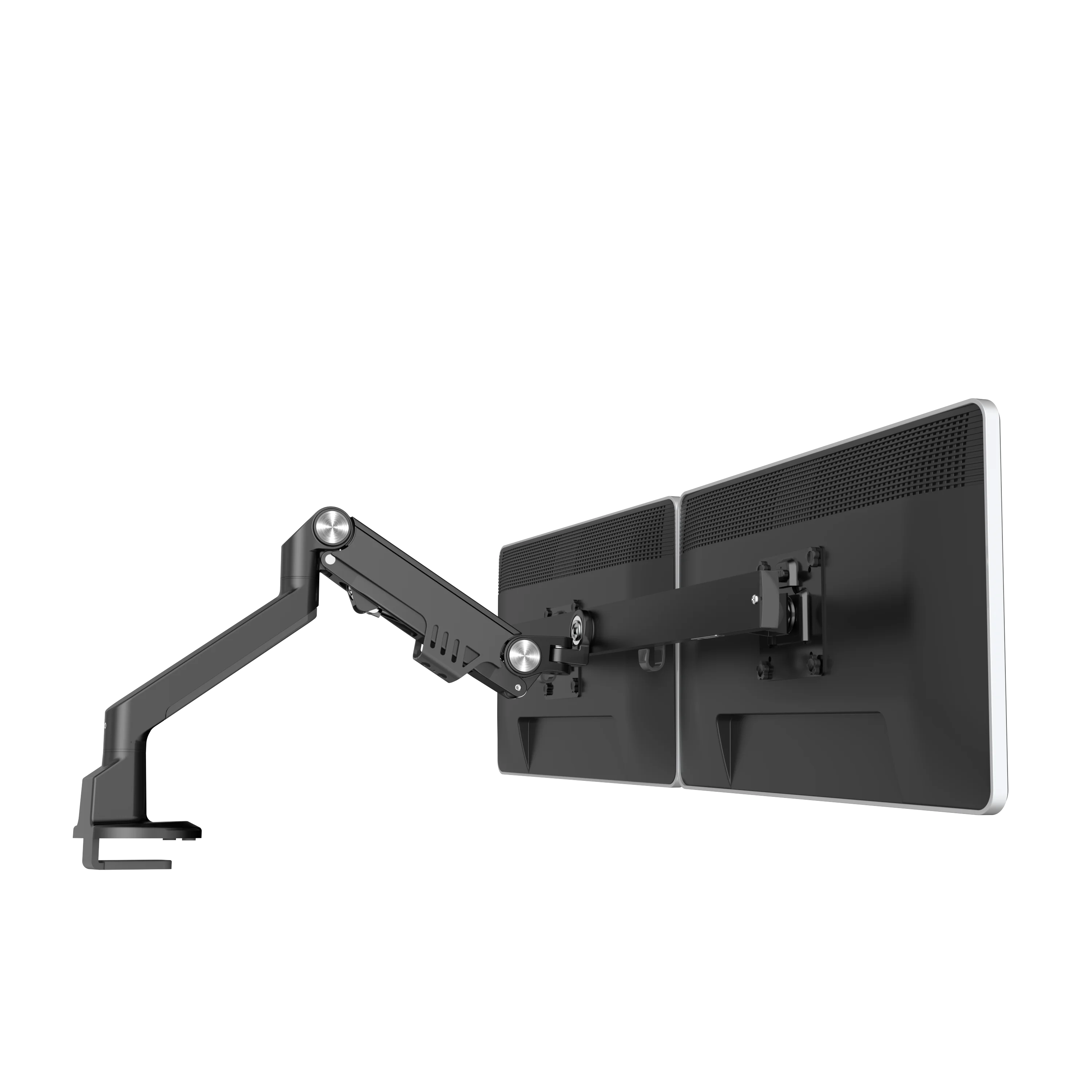 High quality 13-27' LCD/LED ergonomic aluminum flexible adjustable dual monitor mount stand