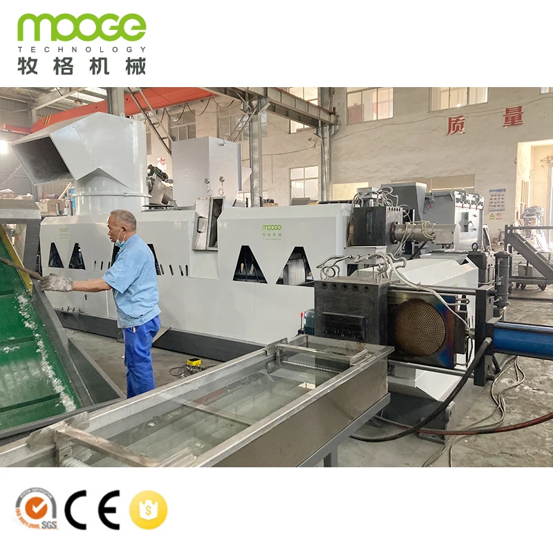 Линия по производству отходов пластиковой пленки тканых мешков, переработке гранул