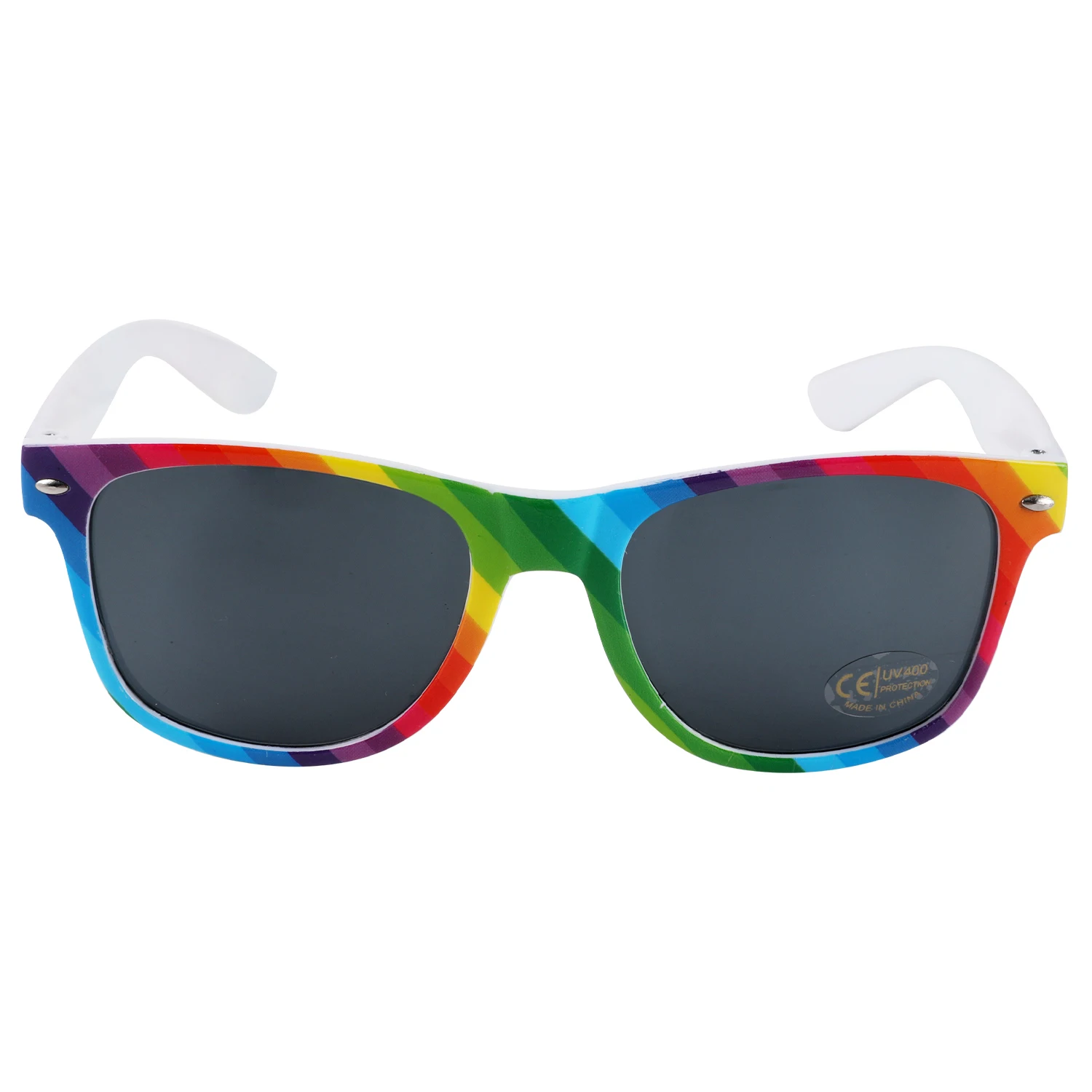 New trend sunglasses Rainbow Rice nail party decoration sunglasses Colorful fashion glasses cross border customized sunglasses