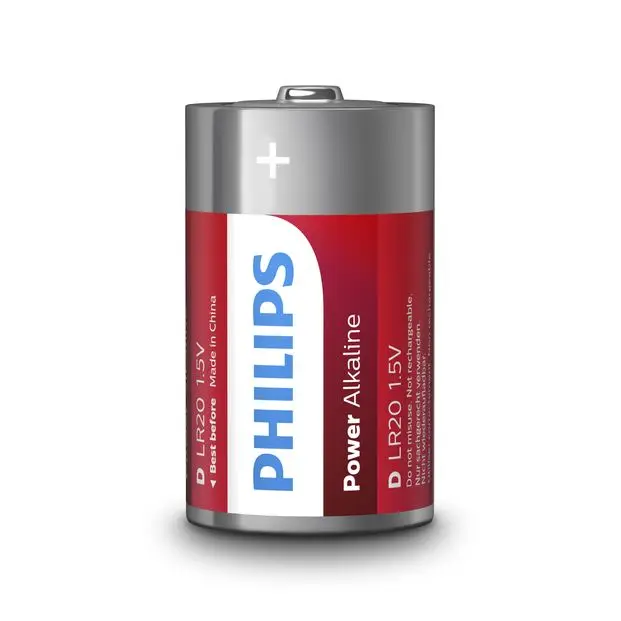 Очень долговечные батареи PHILIPS Power щелочные размер D 1 5 в LR20 сухая