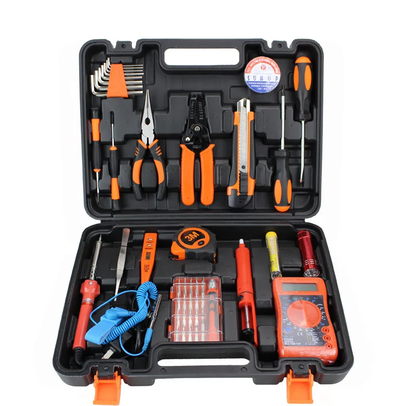 Case Package Tool Sets Hardware Electrical Power Kit Includes Combination Box Drill  Hand Wrench Other Home Improvement