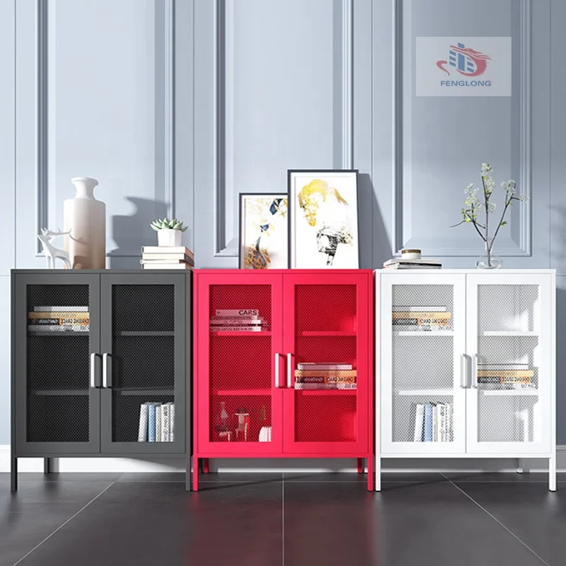 Home furniture metal armadio da soggiorno steel meuble de salon foot  living room cabinet