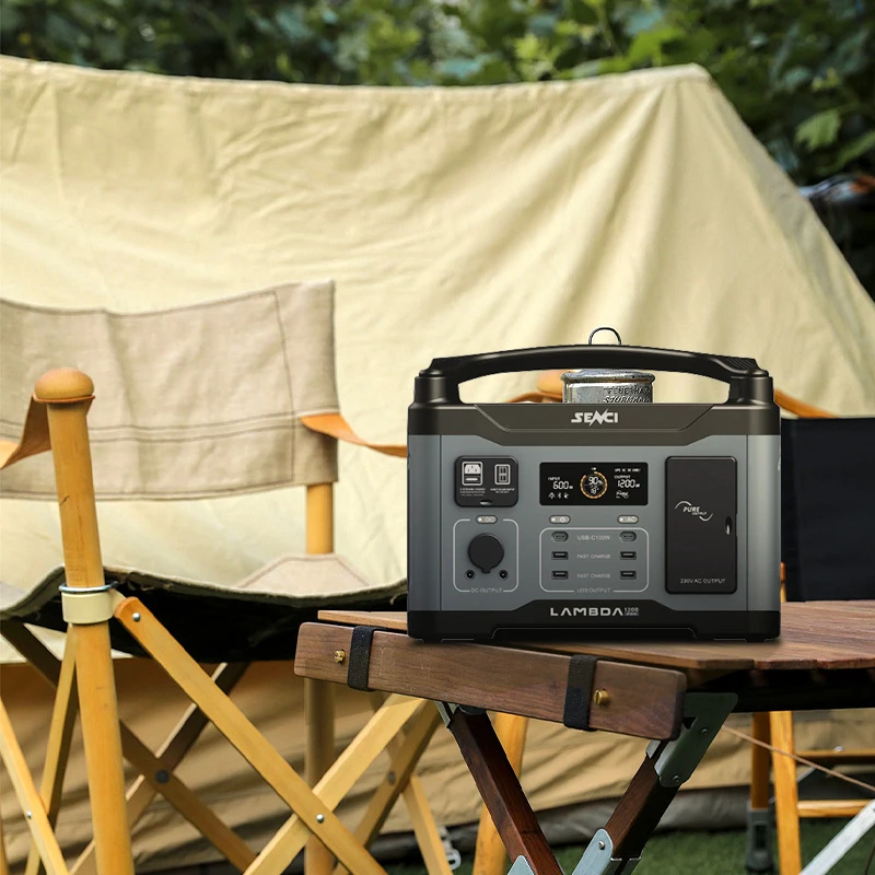 Senci 1200w 1152Wh lifepo4 Batteries LIFEPO4 1200W L series Portable Power Station house back power system camp inverter device