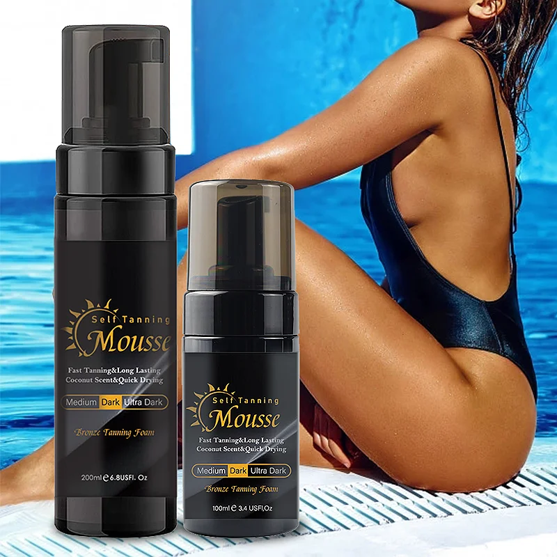 Хайлайтер 2022 под заказ логотип поддельный загар мусс высшего сорта темные кружева Лучший бронзер без солнца самозагар мусс частная марка