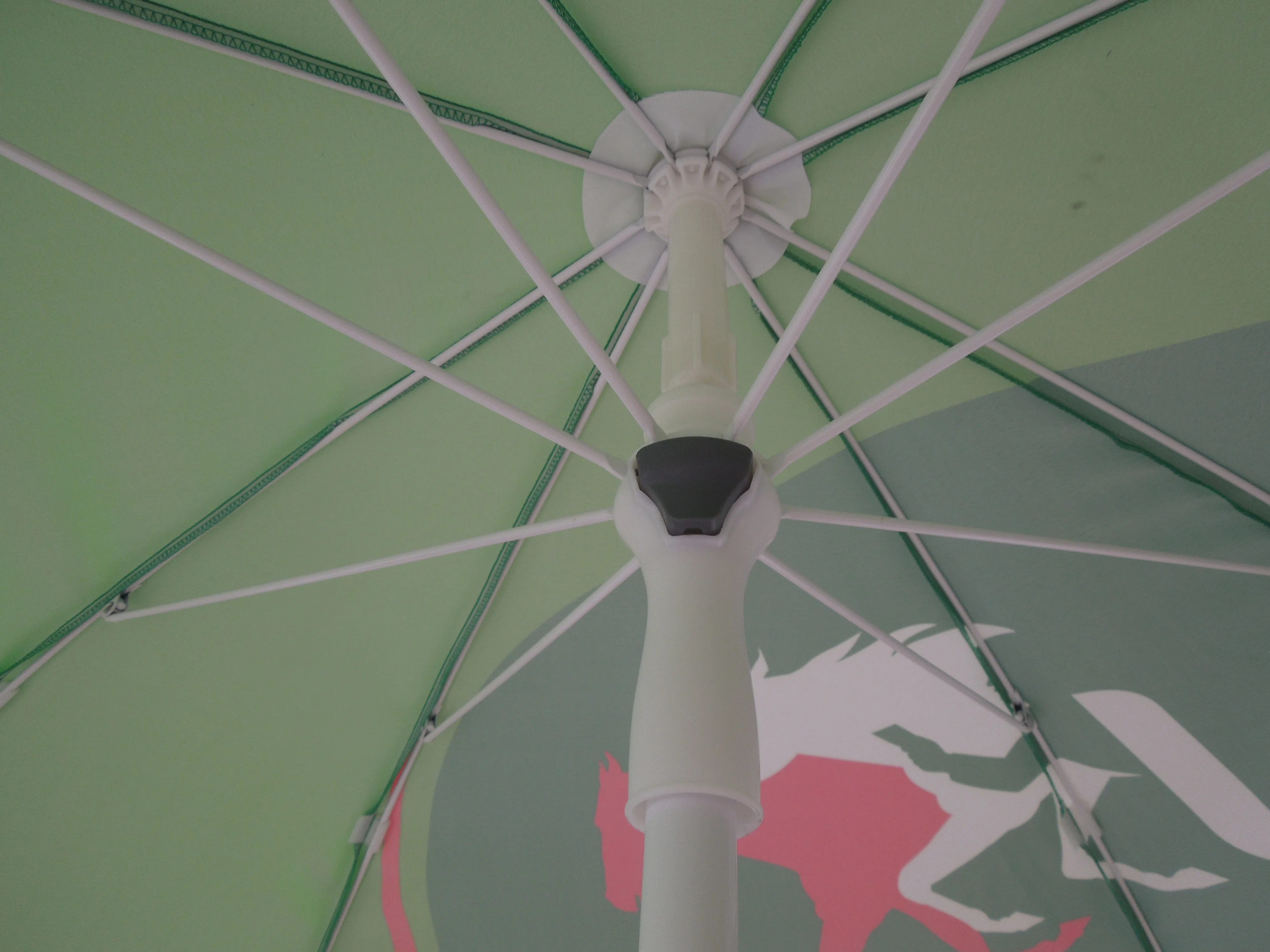 Green Custom Size Wind Resistant Beach Umbrella Beach Umbrella Sun Foldable Beach Umbrella