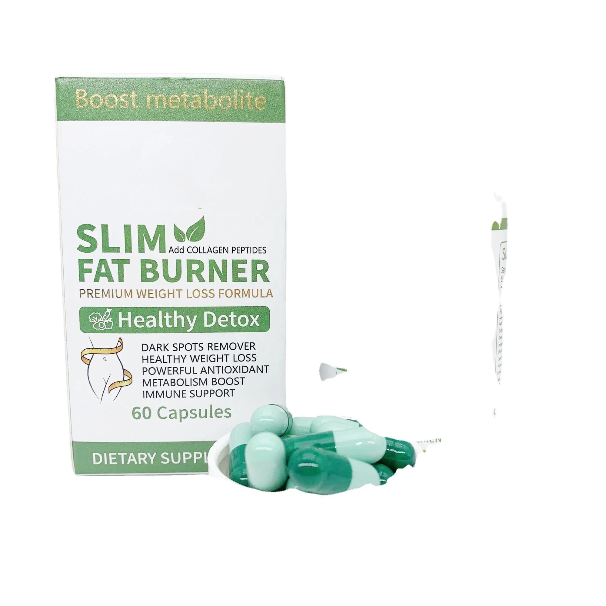 Body Reduction Burning Weight Loss Detox Capsules Customized Skin Whitening Capsules Slimming Capsule Gotobeauty OEM Natural