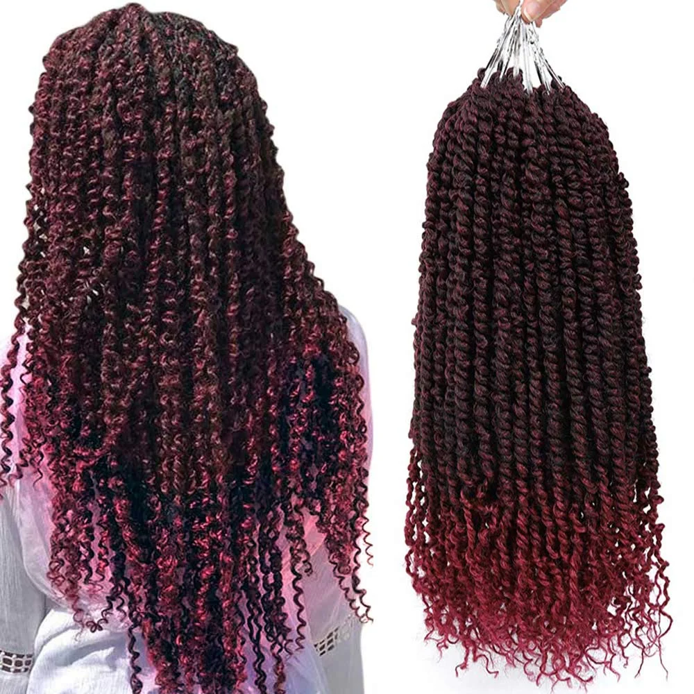 24 дюйма вязанные крючком дредлоки для увеличения объема наращивание волос повороты предварительно страсть твист афро кудрявый косички
