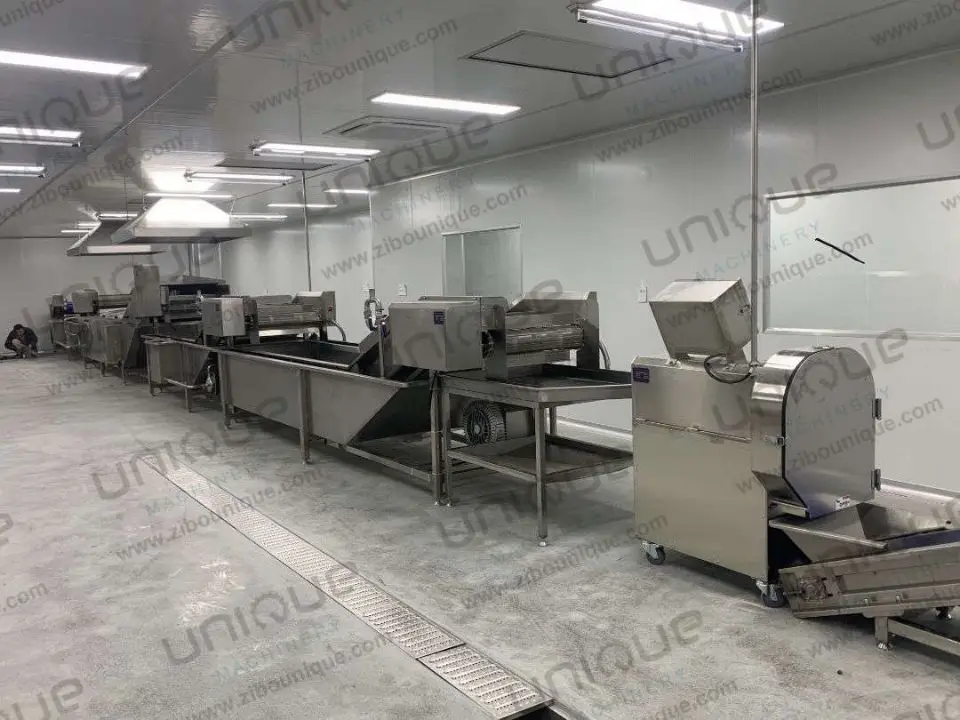 Good Effect vegetable Quick-frozen Food Production Line Okra Processing Blanching line