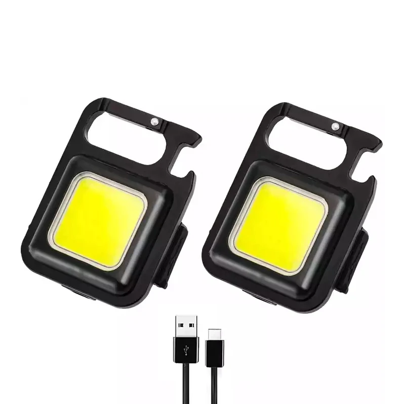 Lightingpass Custom Wholesale 800Lumens Rechargeable COB Keychain Light Mini Flashlight 3 Light Modes Portable Pocket Light