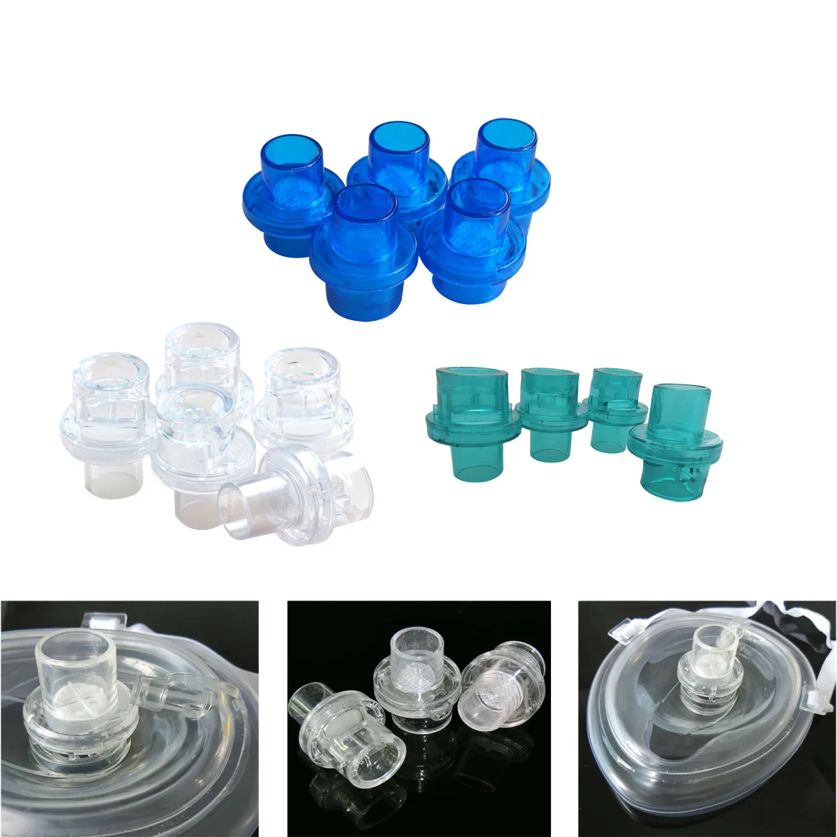 Pocket CPR Oxygen Inlet Accessories Mouthpiece For CPR face sheild mouthpiece for CPR One-way Valve AED training