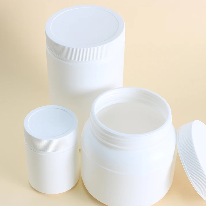 Оптовая продажа белый HDPE 1000 мл контейнер для упаковки пищевых продуктов на заказ Янтарная черная банка